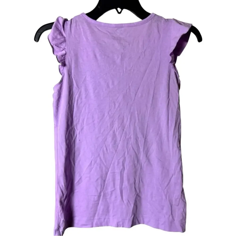 Old Navy Kids Purple Ruffle Sleeve Top Sz L
